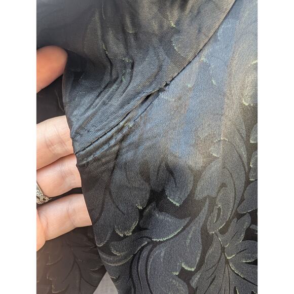 Womens Vintage Dark Romantic Button Front Blouse Sz 14 Whimsigoth Peplum Gothic - Picture 7 of 8